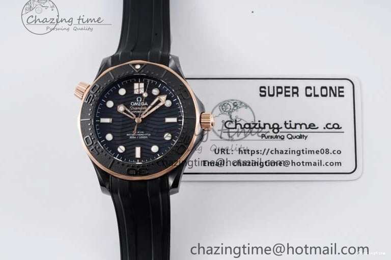 0521 Stretchable Seamaster Diver 300M ORF 1:1 Best Edition Black Ceramic Black Dial on Black Rubber Strap A 7794